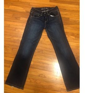 American Eagle 8 short slim boot dark denim pants